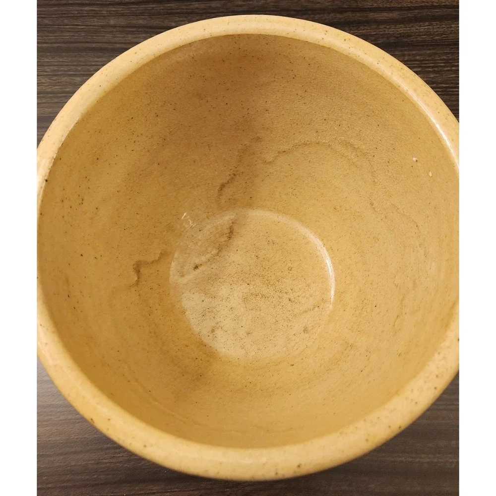 Vintage Watt Yellow Ware Brown Pottery KLA Oven Ware Mixing Bowl 5